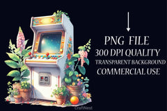 Retro Arcade Machine Clipart Bundle - CraftNest - Digital Crafting and Art