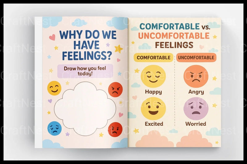 My Feelings Book for Kids - CraftNest - Digital Crafting and Art