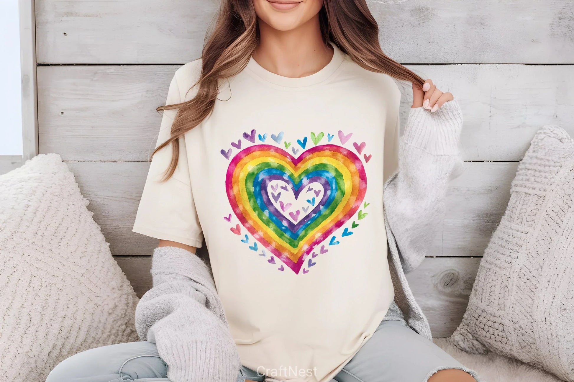 Valentine's Day Rainbow Clipart Bundle 2 - CraftNest - Digital Crafting and Art