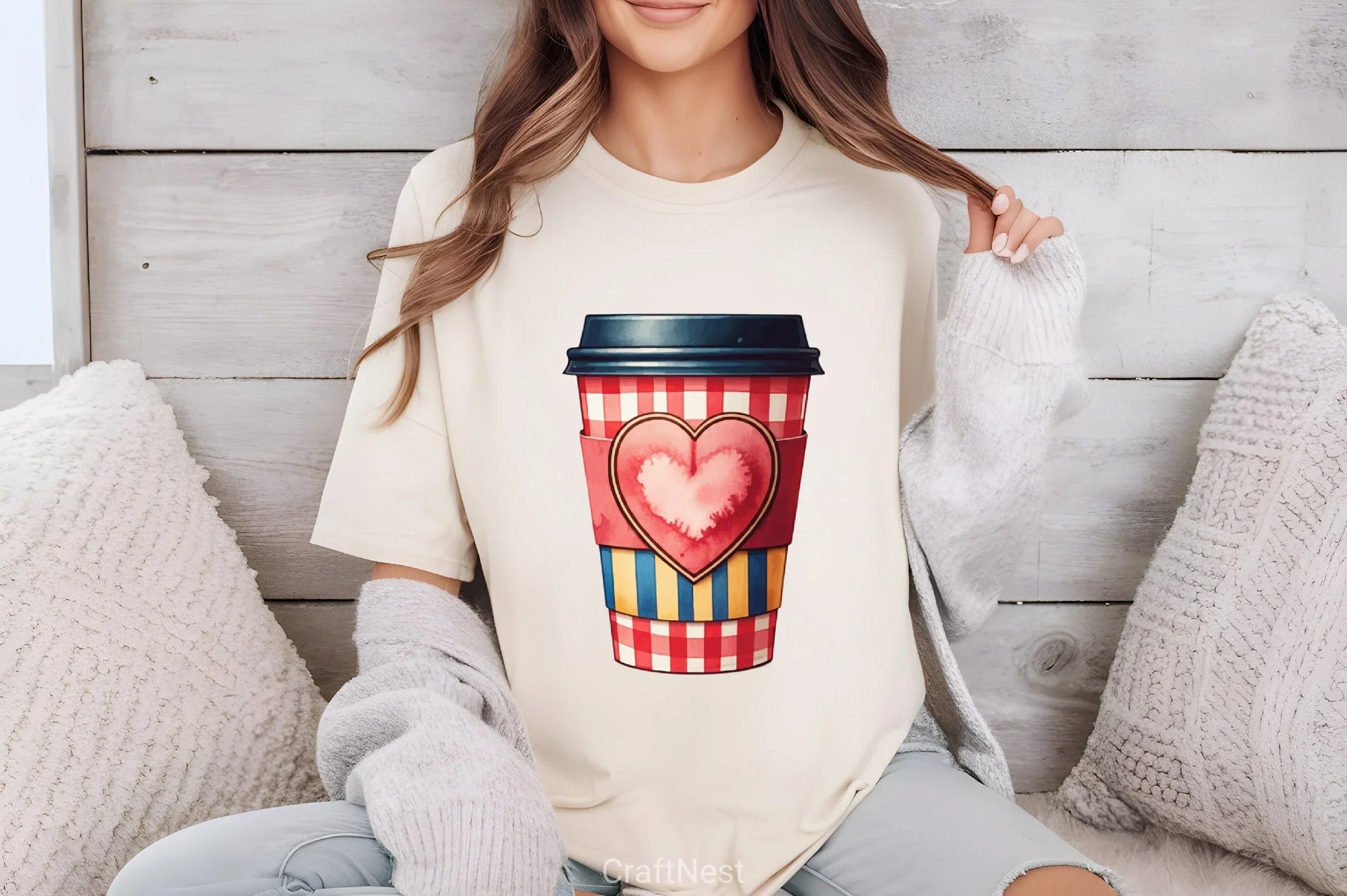 Christmas Plaid Coffee Cup Clipart Bundle - CraftNest - Digital Crafting and Art