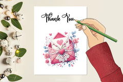 Pink Valentine Crochet Envelopes Clipart Bundle - CraftNest - Digital Crafting and Art
