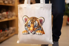 Cute Baby Tiger Clipart Bundle - CraftNest - Digital Crafting and Art