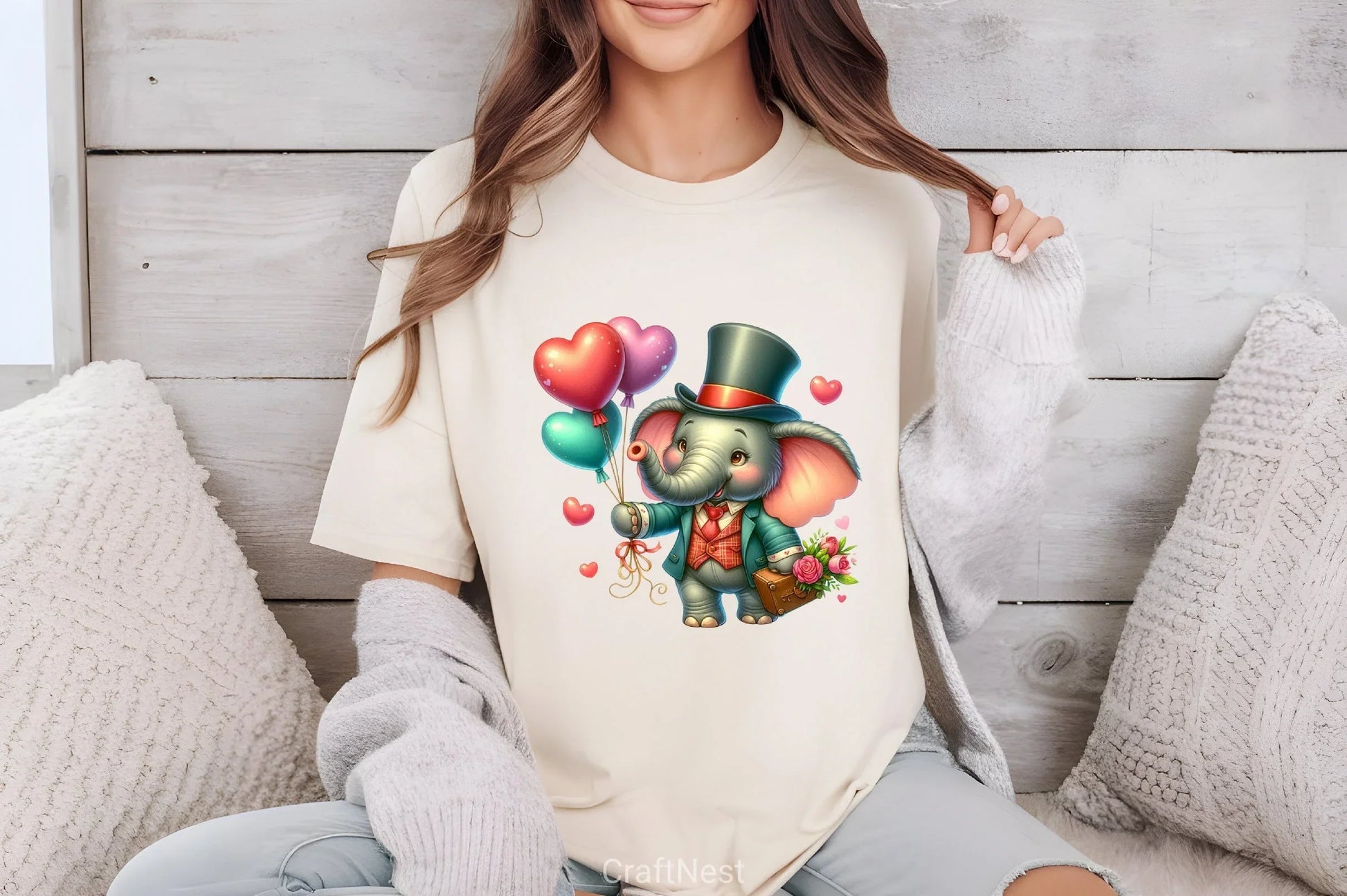 Valentine's Day Elephant Clipart Bundle - CraftNest - Digital Crafting and Art