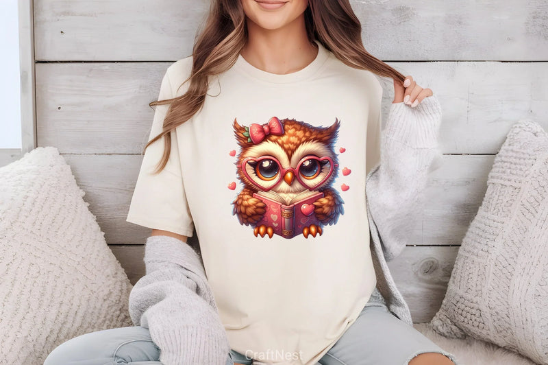 Valentine Owl Clipart Bundle 3 - CraftNest - Digital Crafting and Art