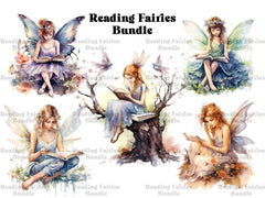 Reading Fairies Clipart - CraftNest
