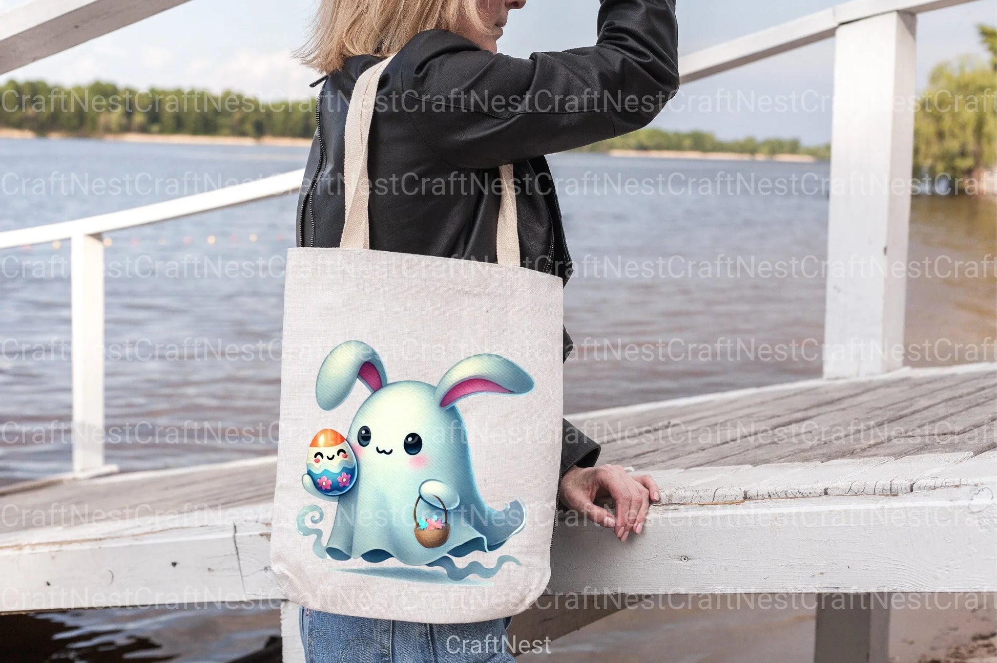 Ghost Bunny Eggs Clipart Bundle - CraftNest - Digital Crafting and Art