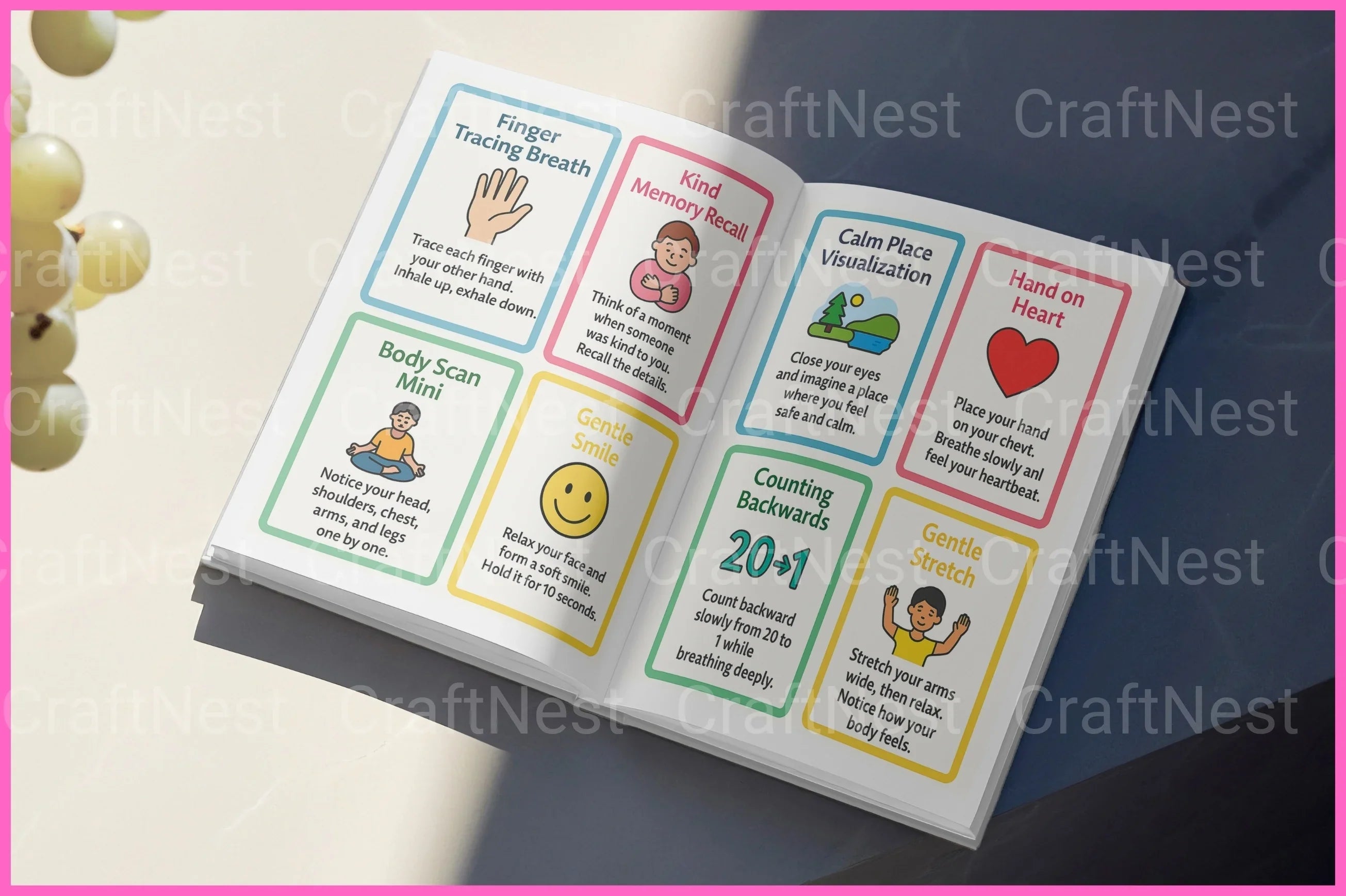Anxiety Relief Flashcards for Stress Management - CraftNest - Digital Crafting and Art