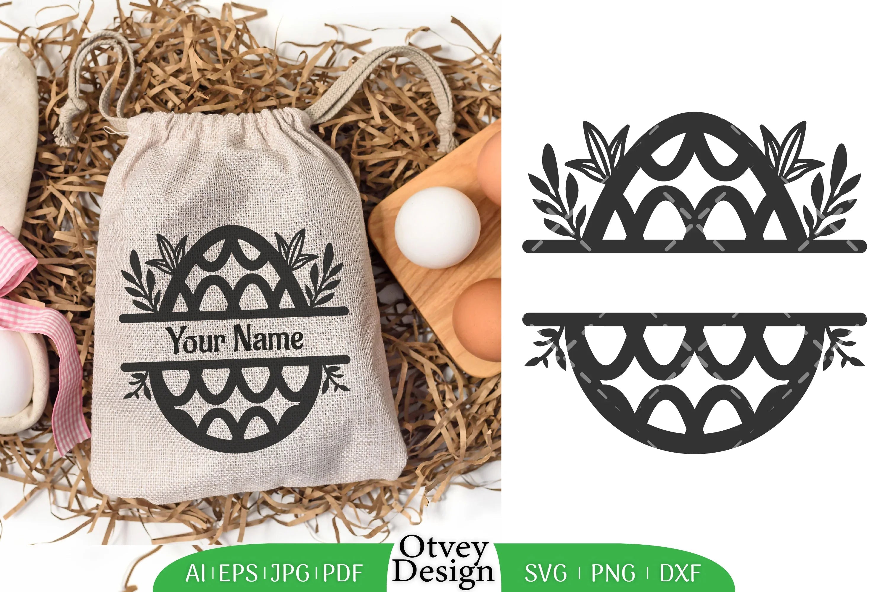 Easter Egg Split SVG Bundle 11 - CraftNest - Digital Crafting and Art