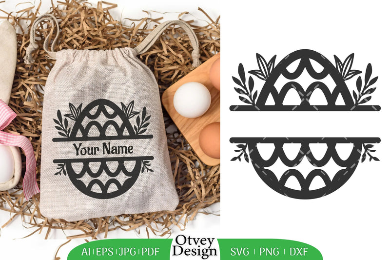 Easter Egg Split SVG Bundle 11 - CraftNest - Digital Crafting and Art