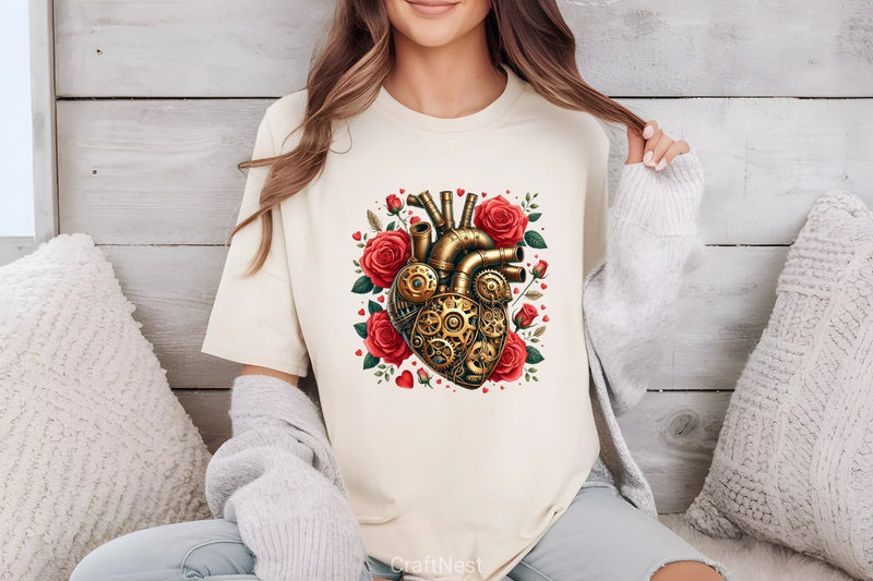 Valentine Steampunk Heart Clipart Bundle - CraftNest - Digital Crafting and Art