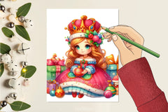 Christmas Princess Clipart Bundle 4 - CraftNest - Digital Crafting and Art