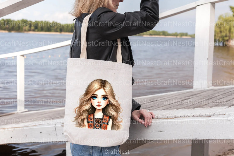 Caucasian Girl Clipart Bundle - CraftNest - Digital Crafting and Art