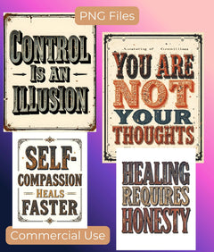 Inspirational Quotes Wall Art Bundle - CraftNest - Digital Crafting and Art