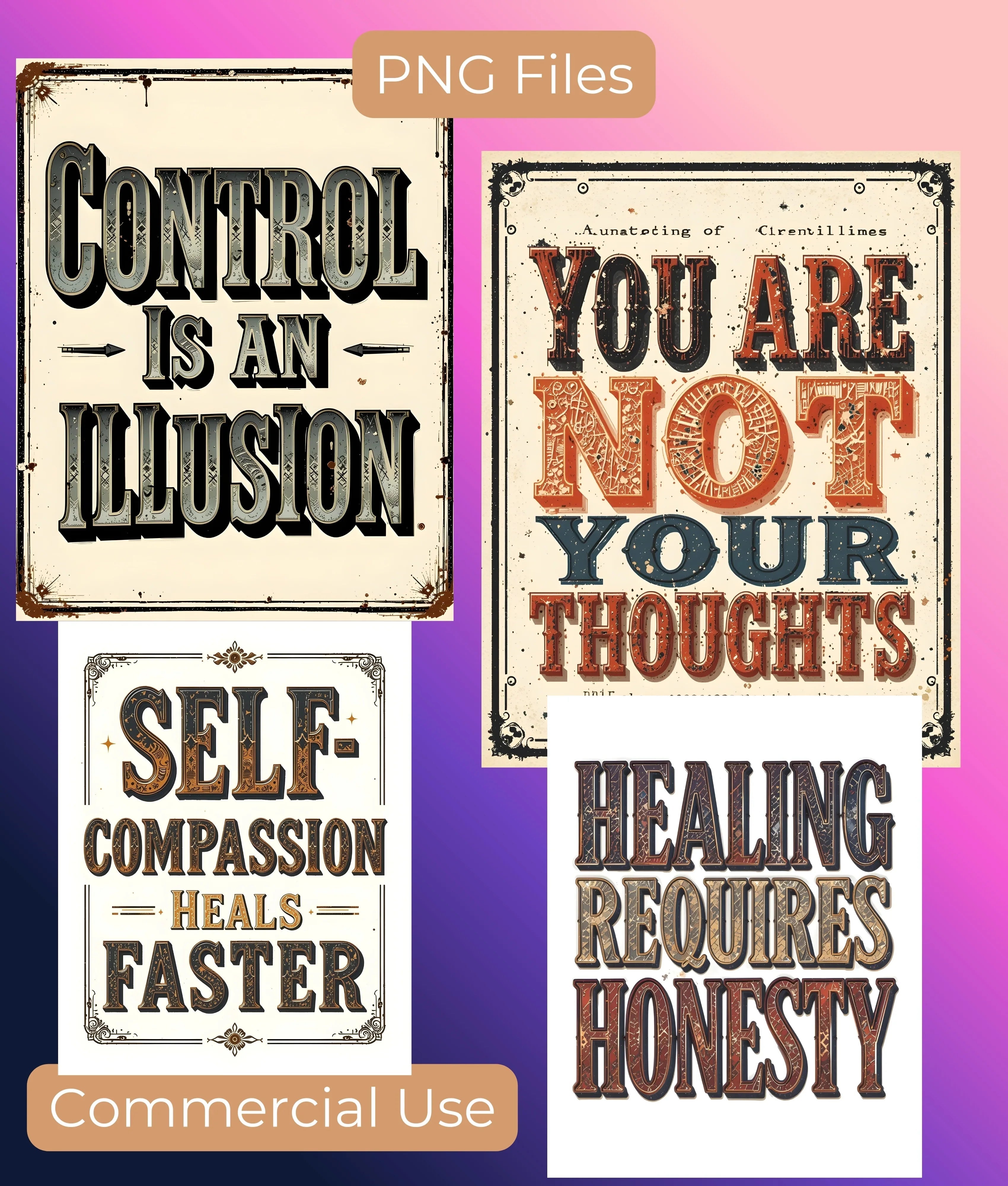 Inspirational Quotes Wall Art Bundle - CraftNest - Digital Crafting and Art