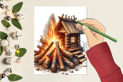 Bonfire Camping Clipart Bundle - CraftNest - Digital Crafting and Art