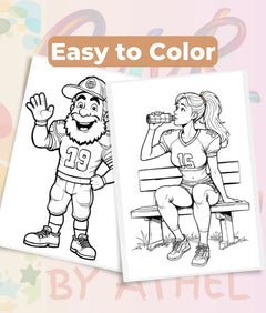 Football Season Coloring Books Bundle - CraftNest - Digital Crafting and Art