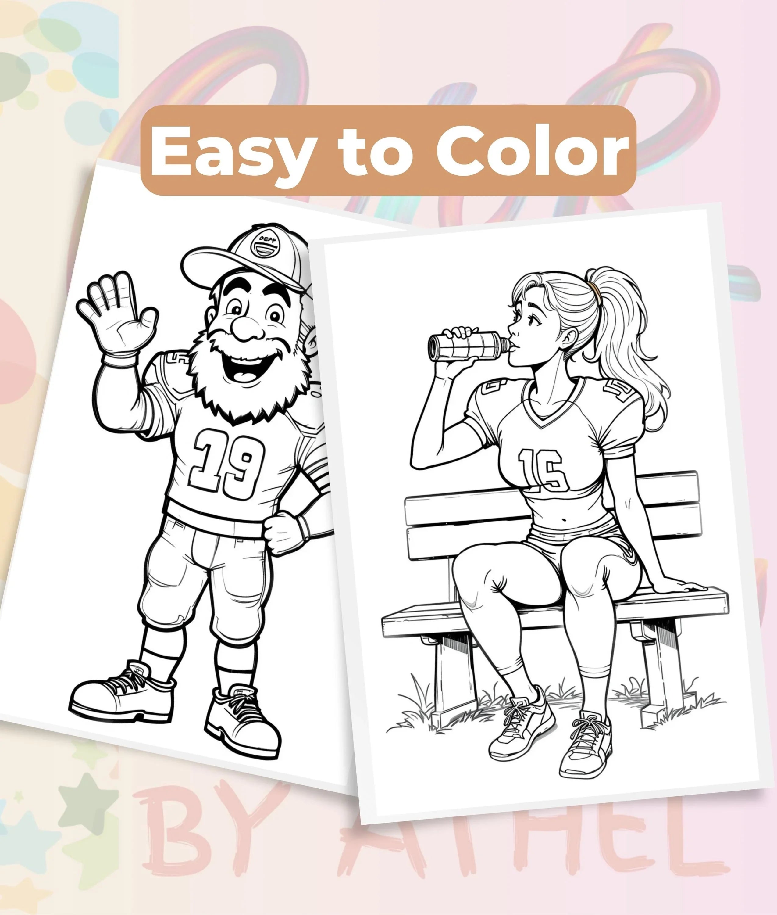 Football Season Coloring Books Bundle - CraftNest - Digital Crafting and Art