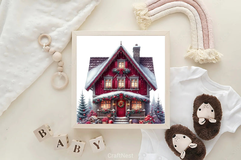 Maroon Christmas Clipart Bundle - CraftNest - Digital Crafting and Art