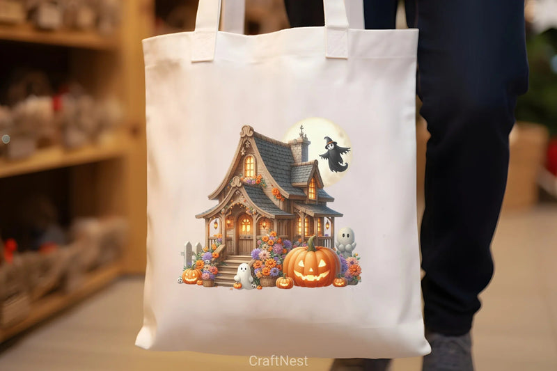 Halloween Haunted House Clipart Bundle - CraftNest - Digital Crafting and Art