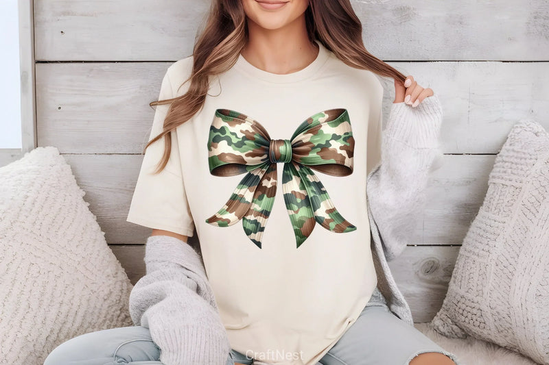 Camo Coquette Bow Clipart Bundle - CraftNest - Digital Crafting and Art