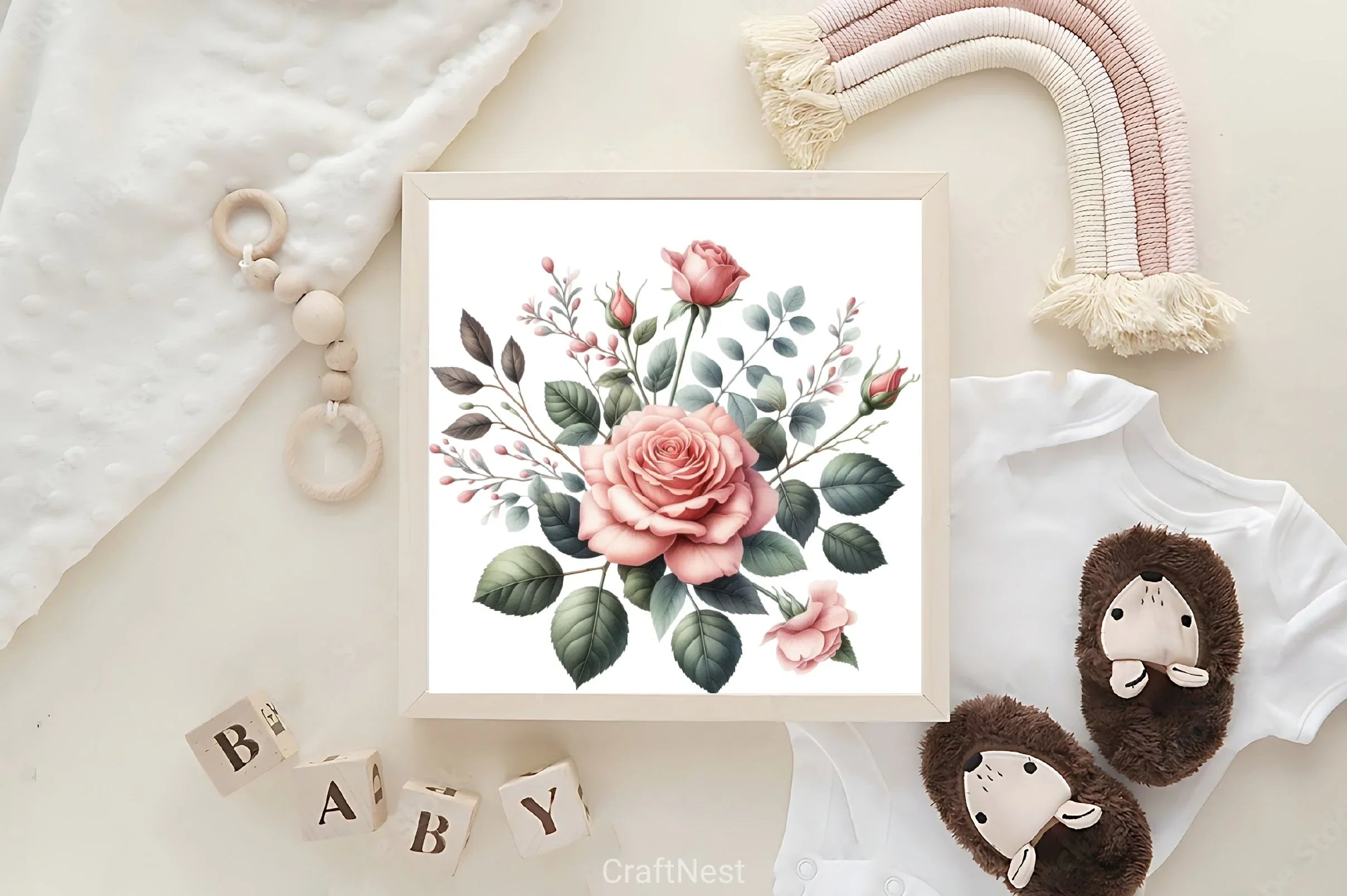 Pink Roses Clipart Bundle - CraftNest - Digital Crafting and Art