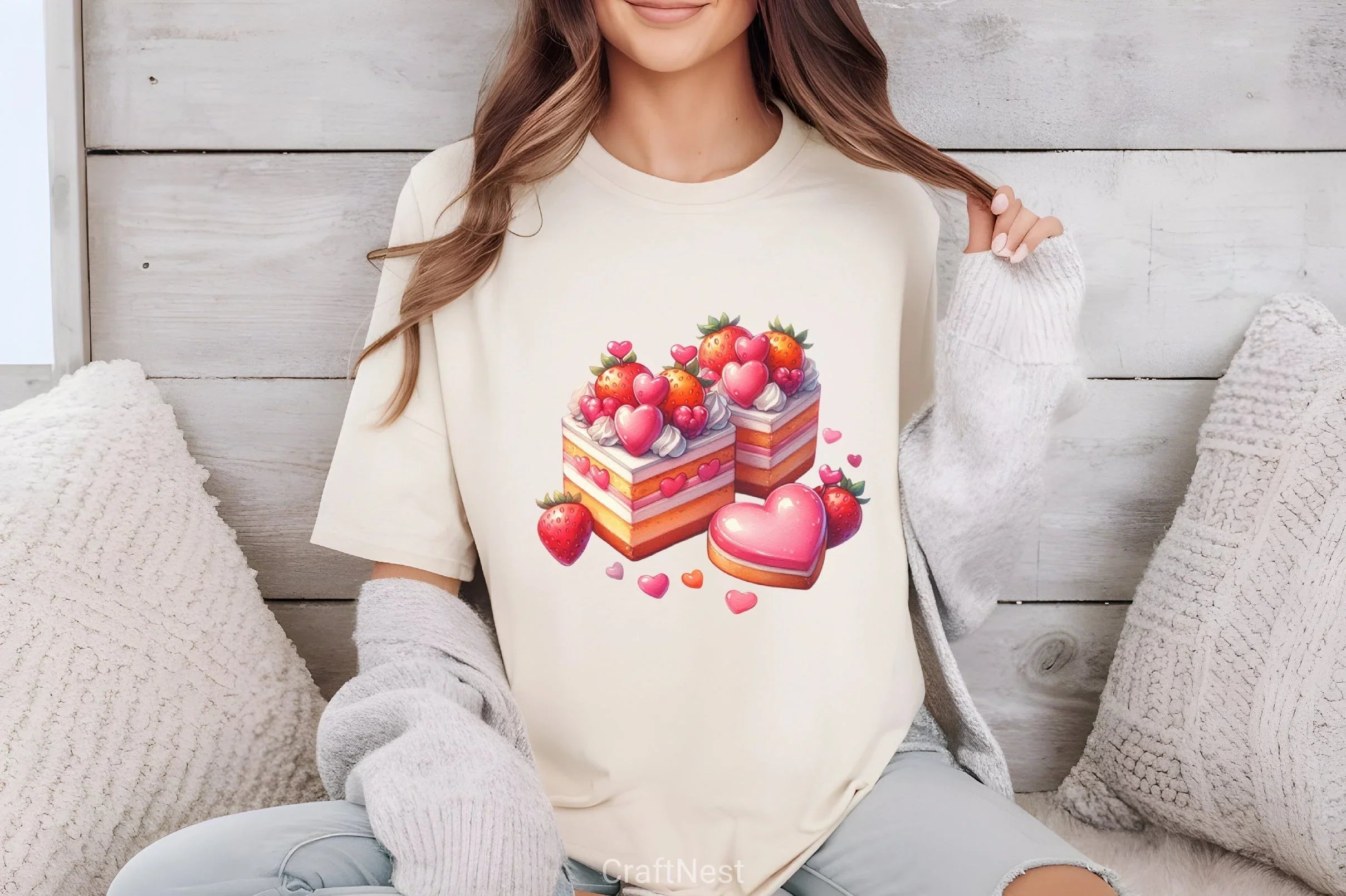 Heart Cake Valentine Clipart Bundle - CraftNest - Digital Crafting and Art