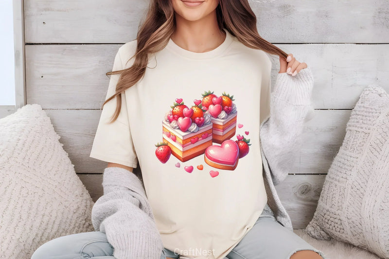 Heart Cake Valentine Clipart Bundle - CraftNest - Digital Crafting and Art