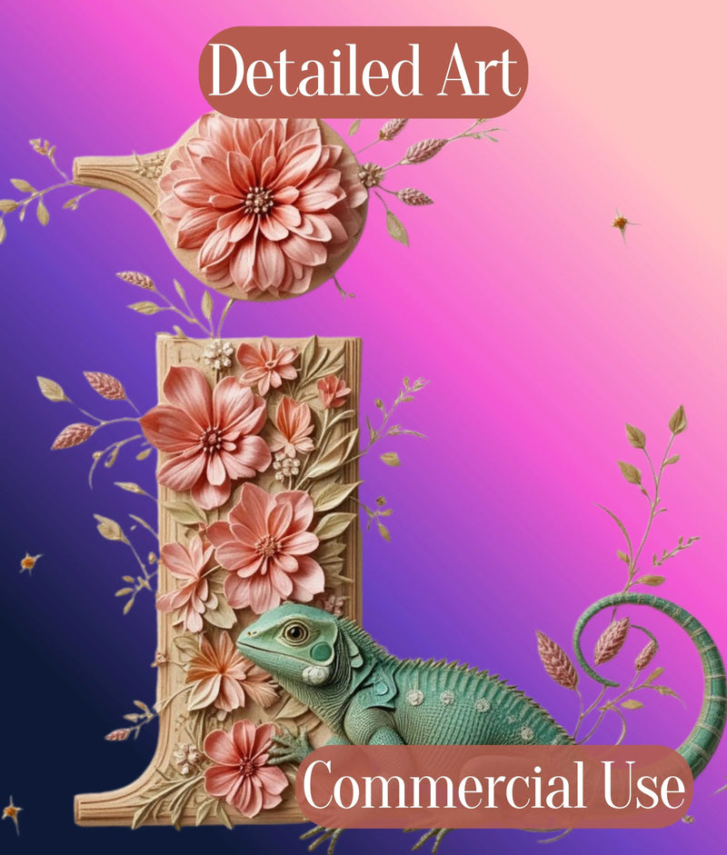3D Embossed Alphabet Clipart Bundle - CraftNest - Digital Crafting and Art