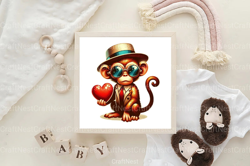 Valentine Animals Clipart Bundle 9 - CraftNest - Digital Crafting and Art