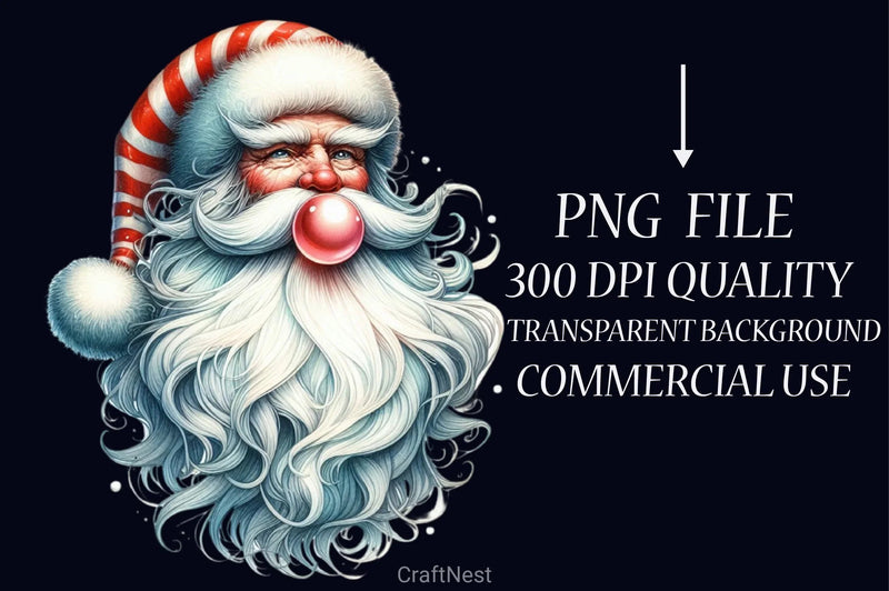 Santa Claus Bubble Clipart Bundle - CraftNest - Digital Crafting and Art