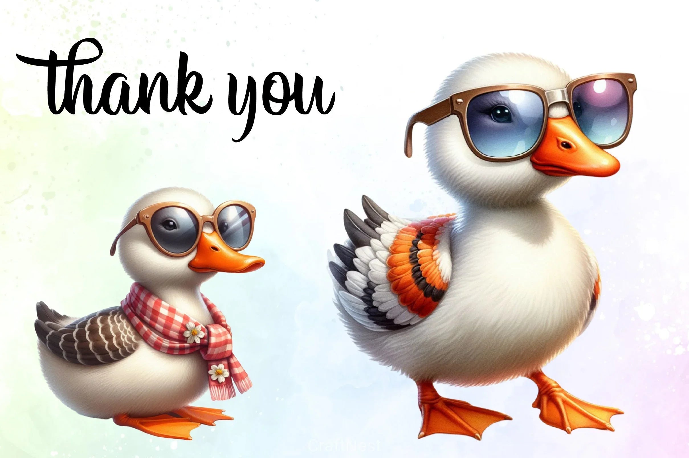 Summer Ducks Clipart Bundle - CraftNest - Digital Crafting and Art