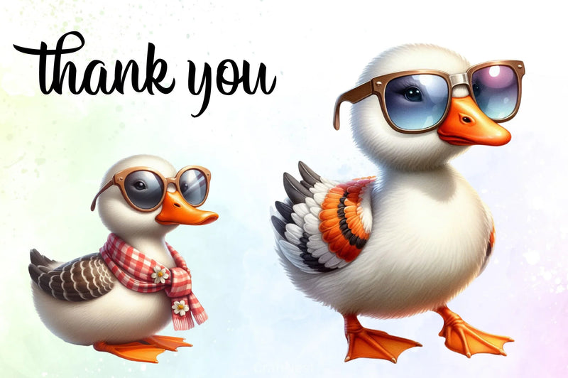 Summer Ducks Clipart Bundle - CraftNest - Digital Crafting and Art