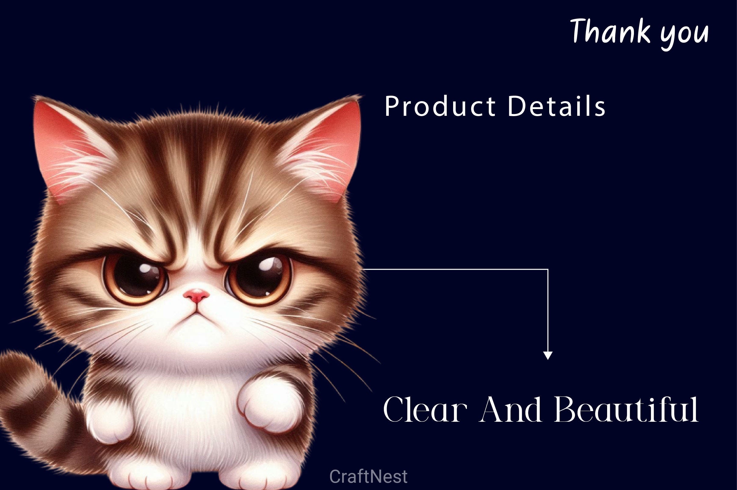 Funny Cat Grumpy Cat Clipart Bundle