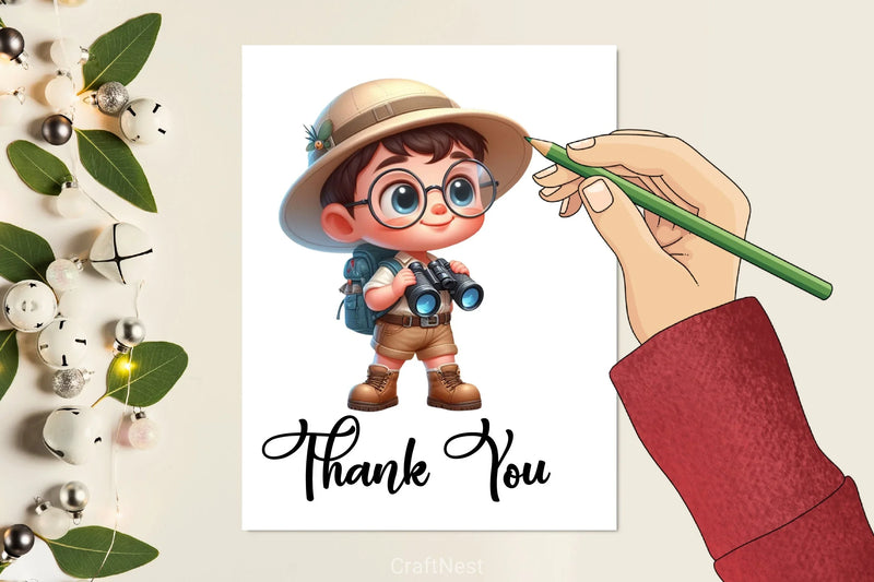 Safari Outfit Boy Clipart Bundle - CraftNest - Digital Crafting and Art