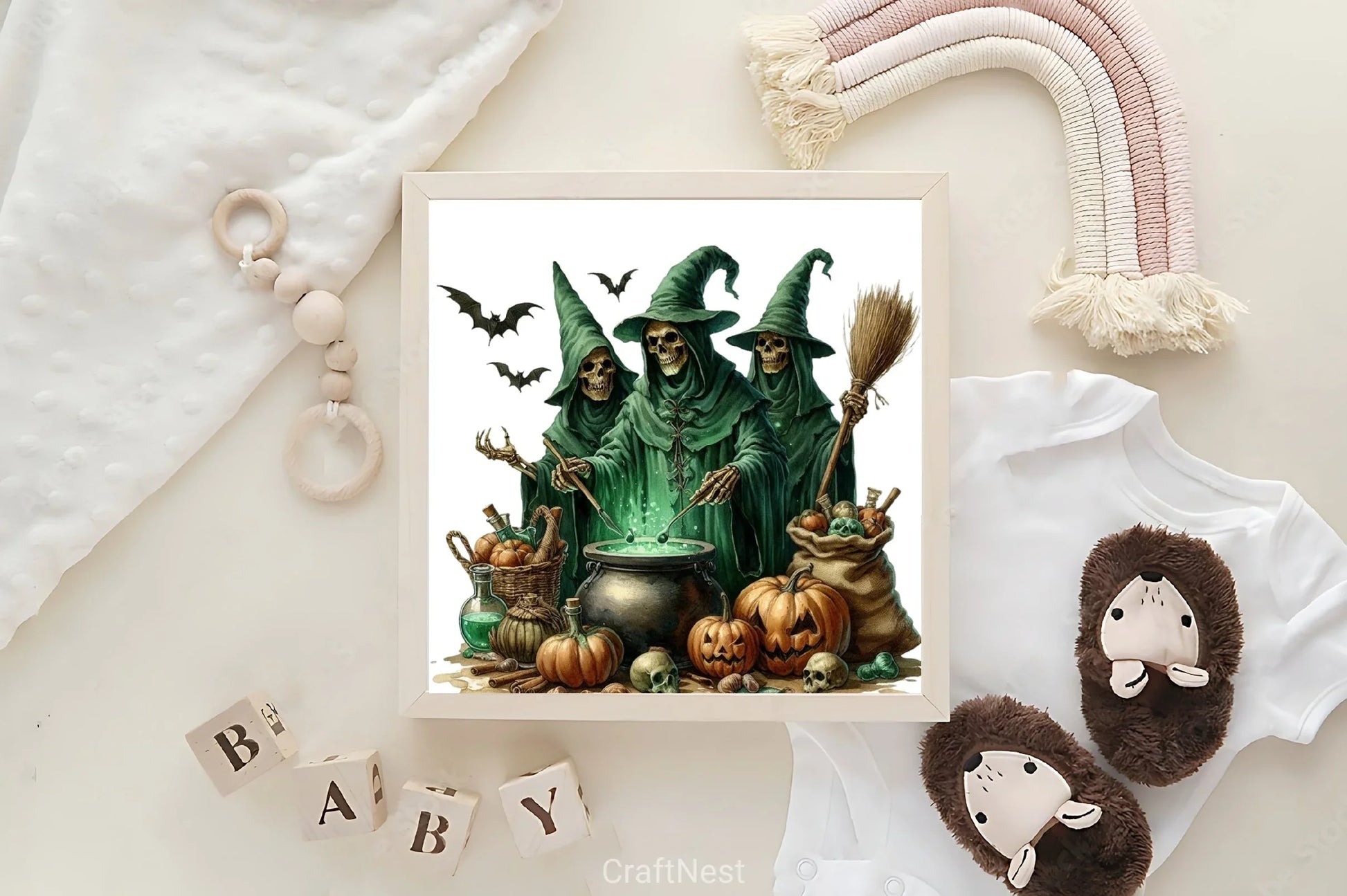 Antique Green Halloween Clipart Bundle - CraftNest - Digital Crafting and Art