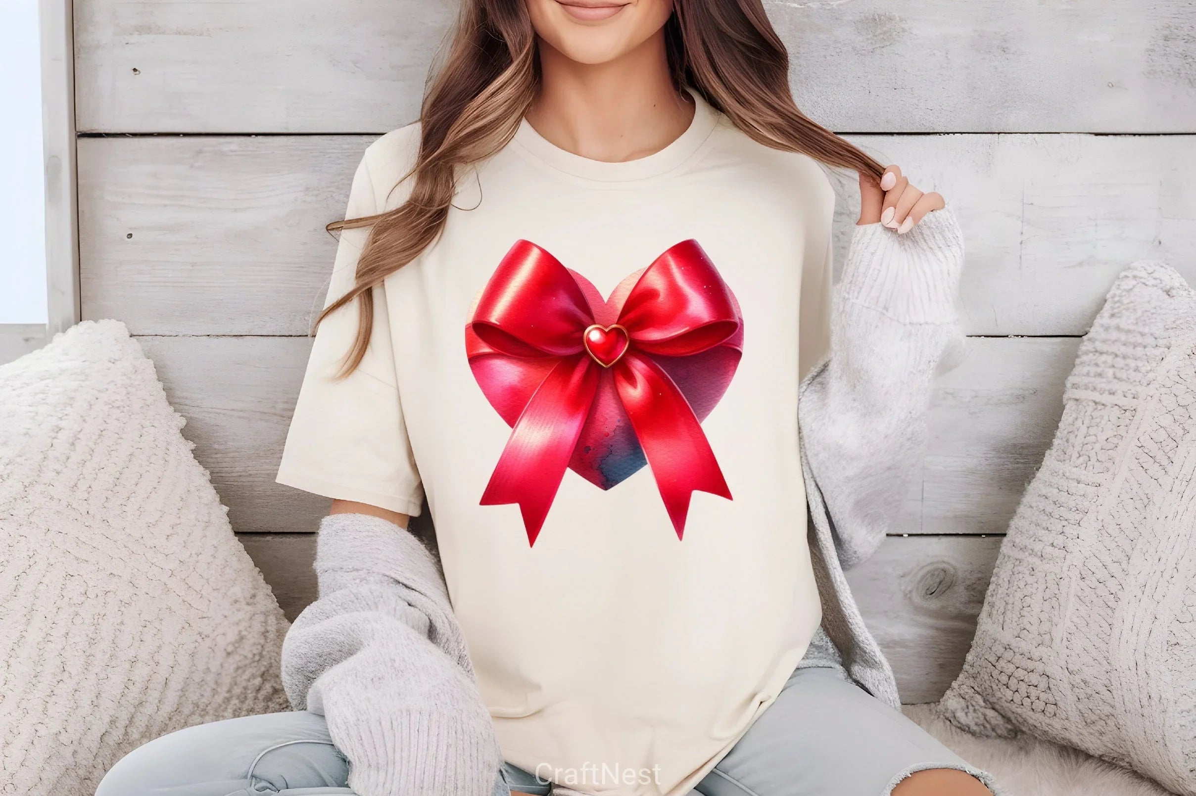 Valentine's Heart & Ribbon Clipart Bundle - CraftNest - Digital Crafting and Art