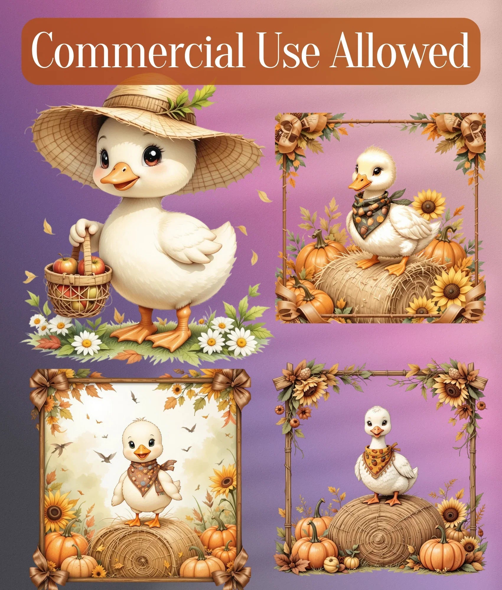 Autumn Goose Clipart Bundle - CraftNest - Digital Crafting and Art