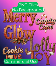 Vintage Christmas Texts Clipart Bundle - CraftNest - Digital Crafting and Art