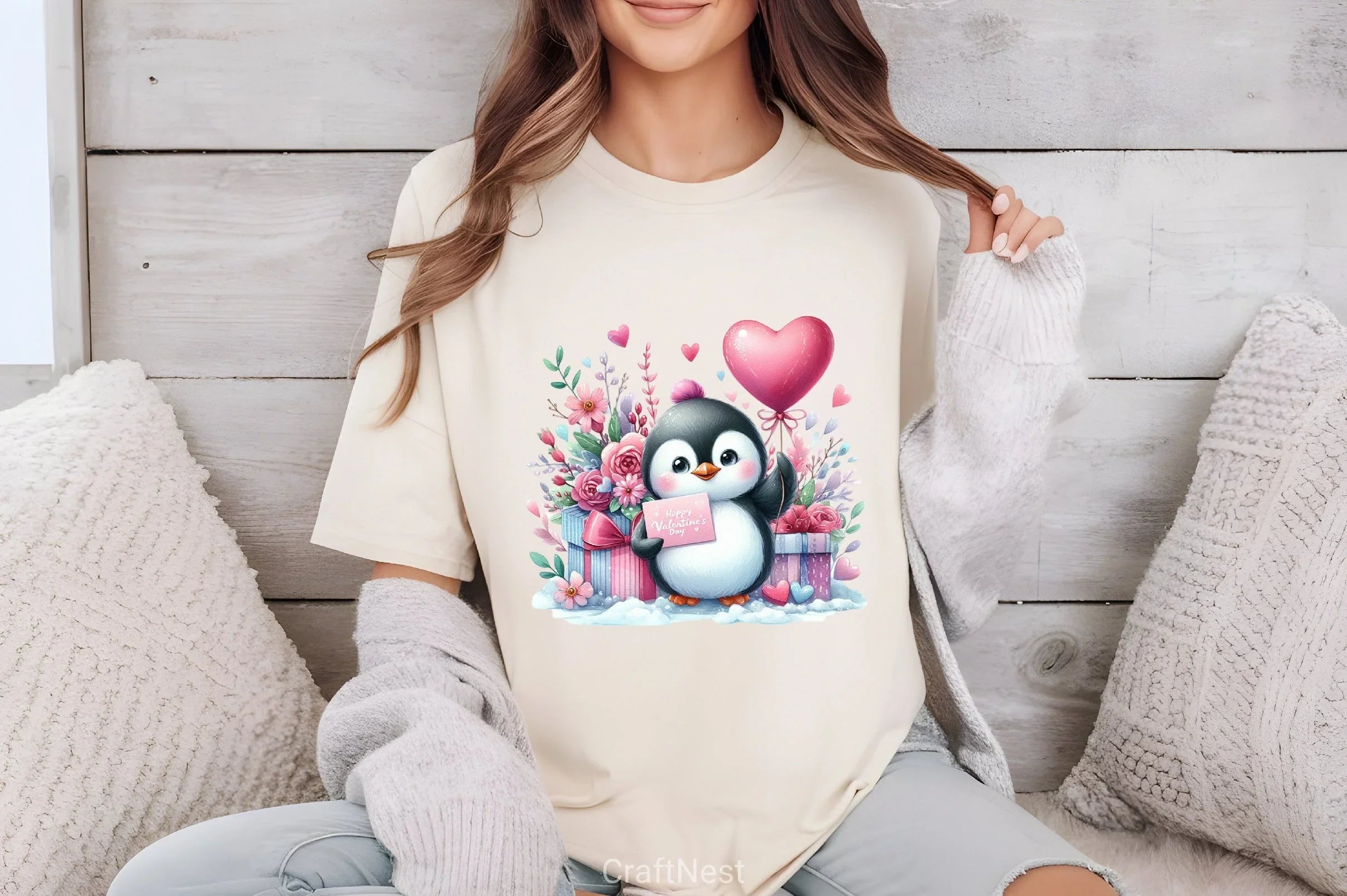 Valentine Penguin Clipart Bundle - CraftNest - Digital Crafting and Art