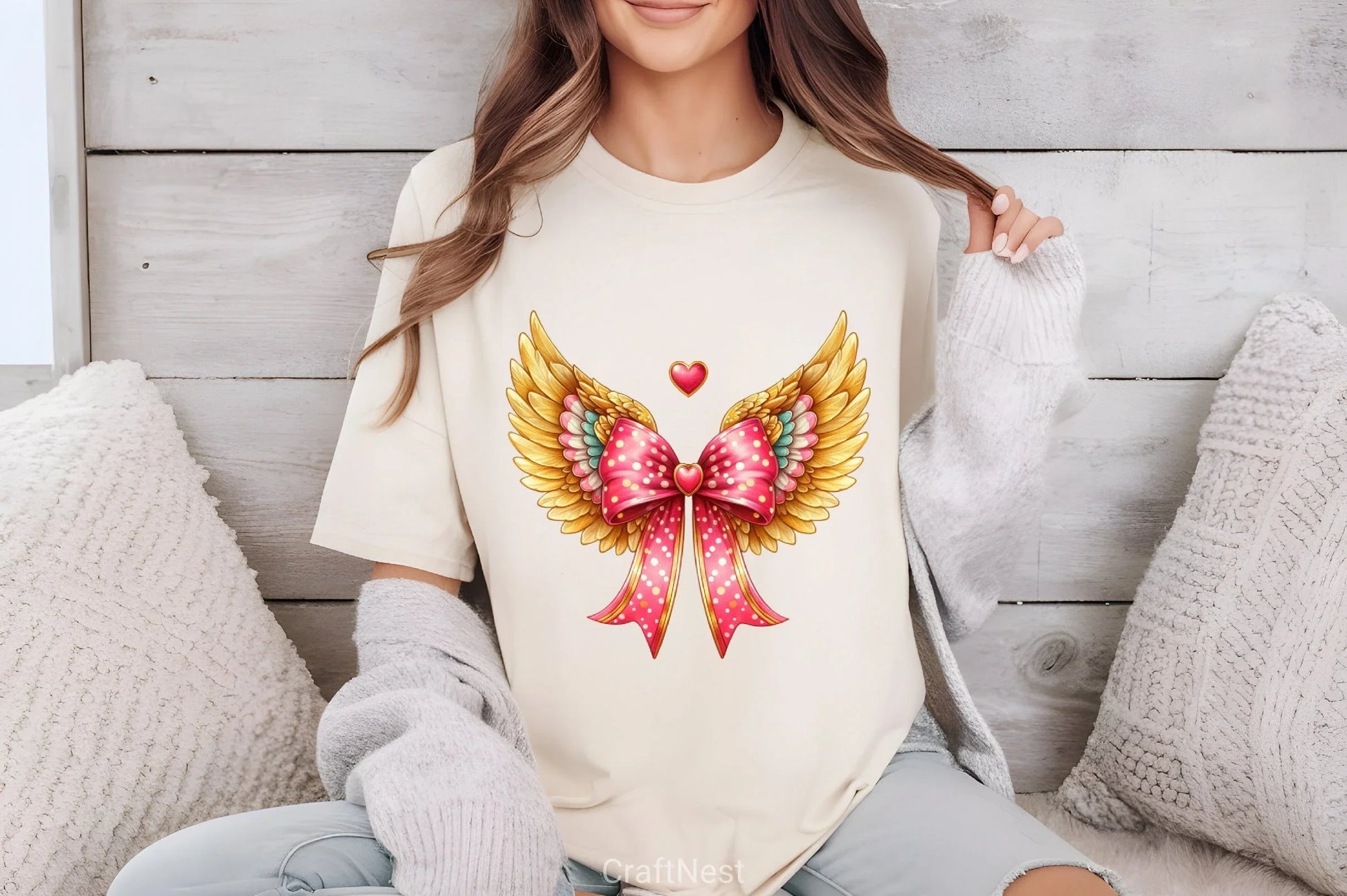 Valentine Angel Wings Clipart Bundle - CraftNest - Digital Crafting and Art