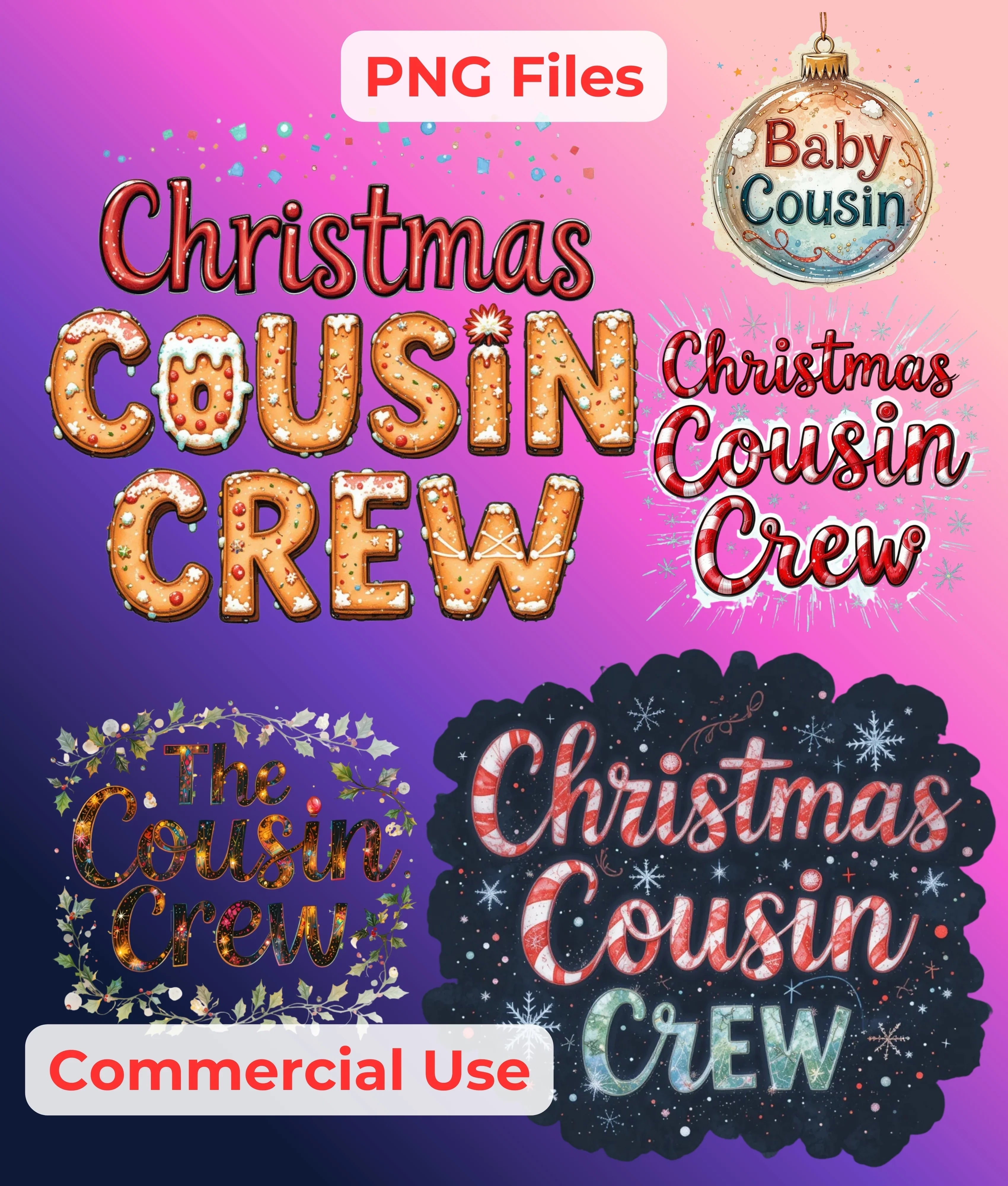 Cousin Crew Christmas Clipart Bundle - CraftNest - Digital Crafting and Art