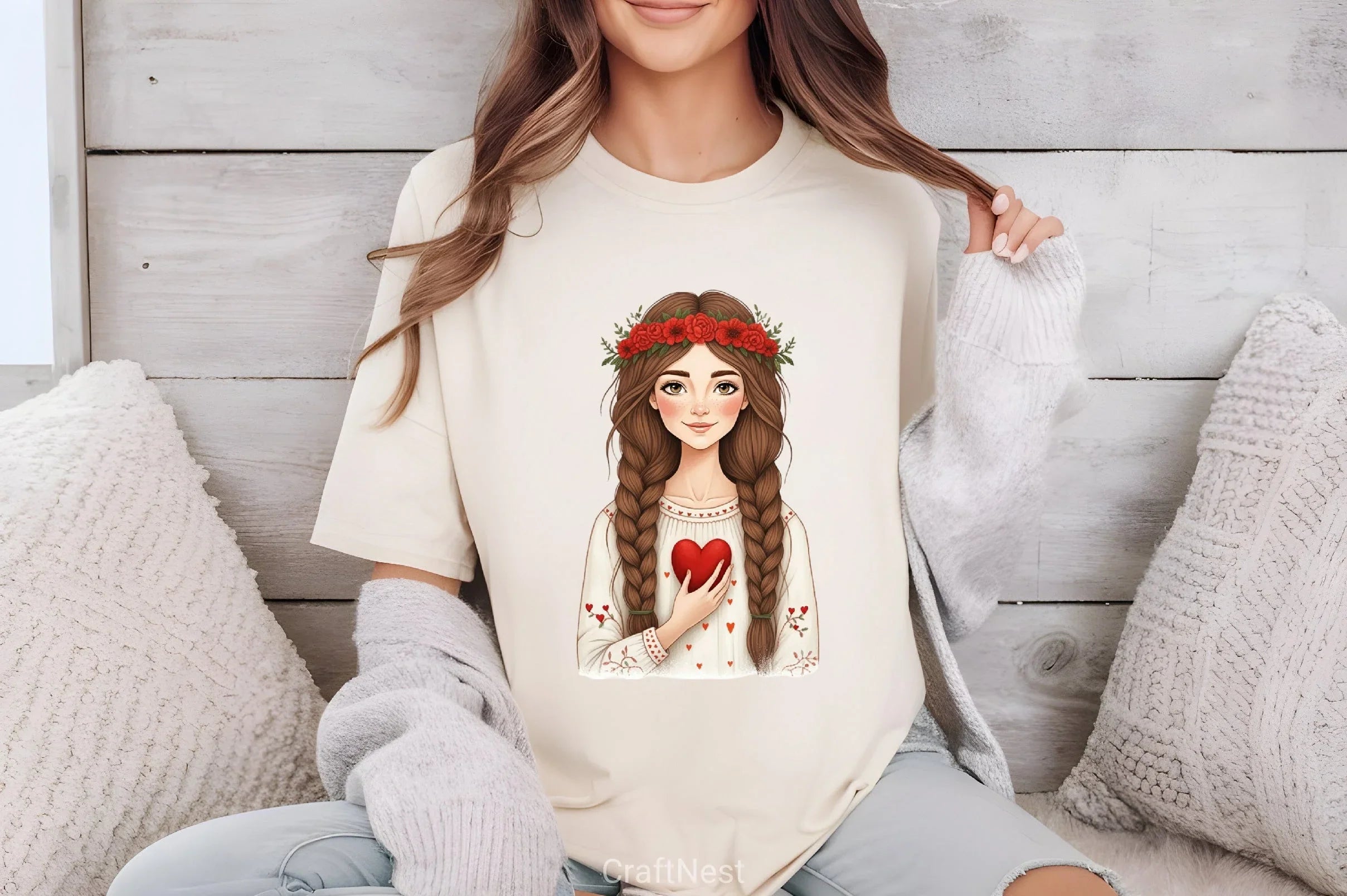 Beautiful Girl Heart Clipart Bundle - CraftNest - Digital Crafting and Art