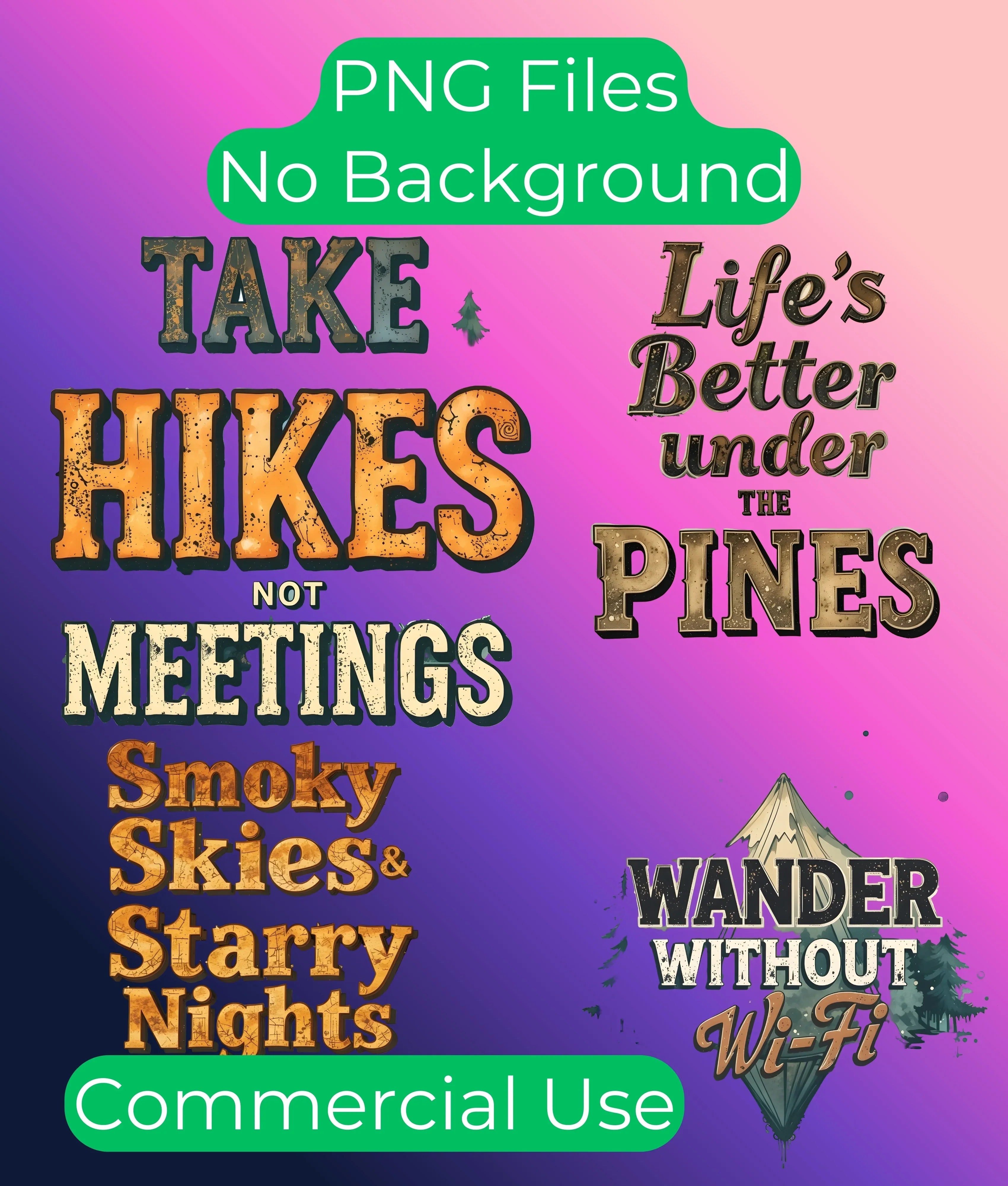 Camping & Nature Clipart Bundle - CraftNest - Digital Crafting and Art