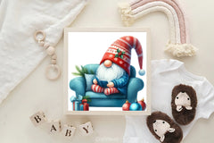 Blue Christmas Gnomes Clipart Bundle - CraftNest - Digital Crafting and Art