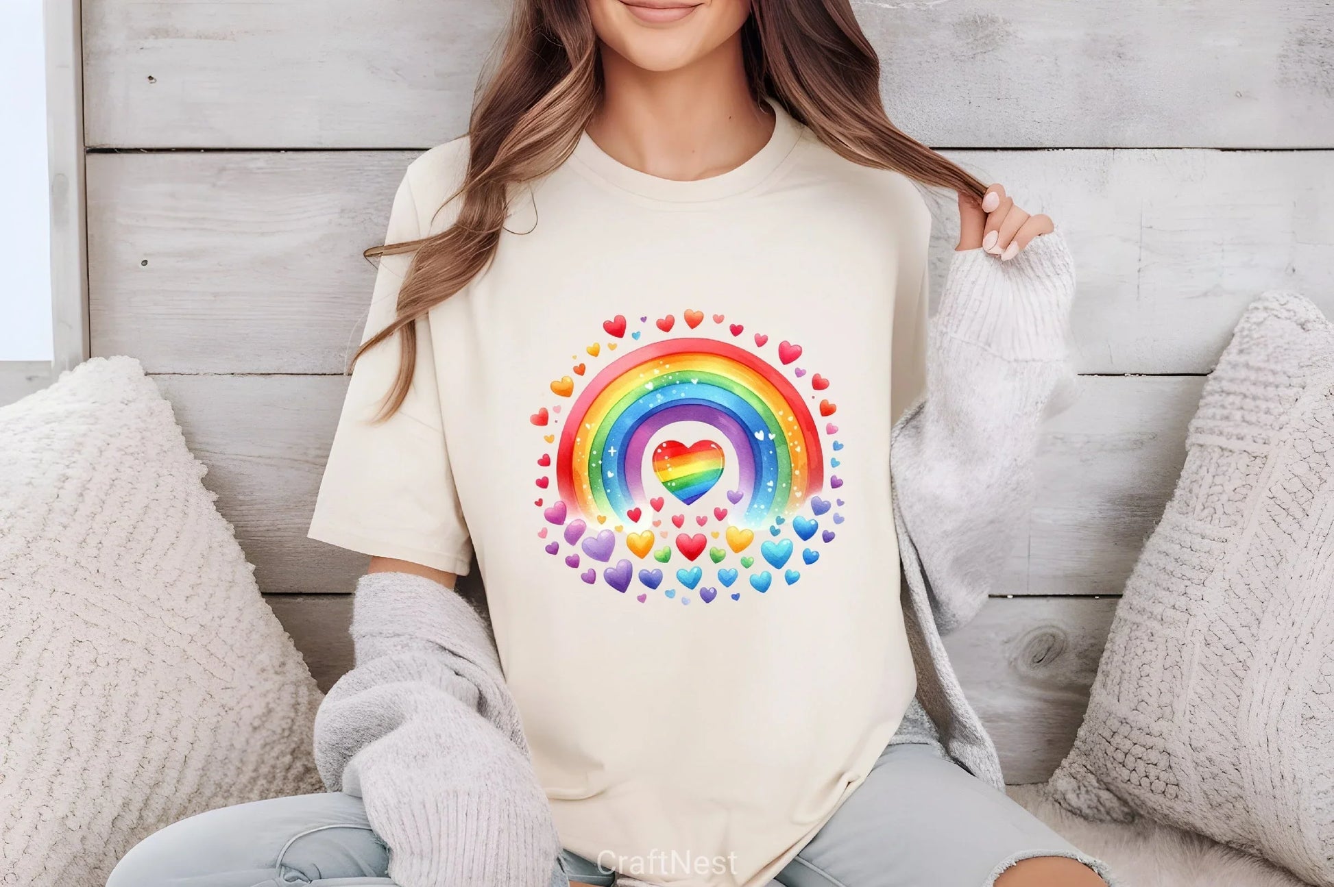 Valentine's Day Rainbow Clipart Bundle - CraftNest - Digital Crafting and Art