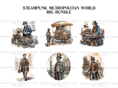 Steampunk Metropolitan World Clipart - CraftNest