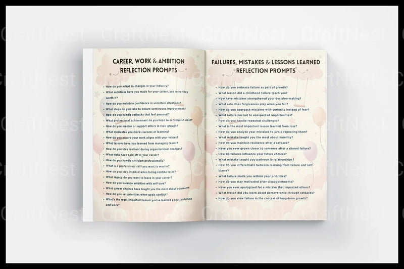 Life Lessons Reflection Prompts for Personal Growth - CraftNest - Digital Crafting and Art