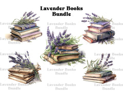 Lavender Books Clipart - CraftNest