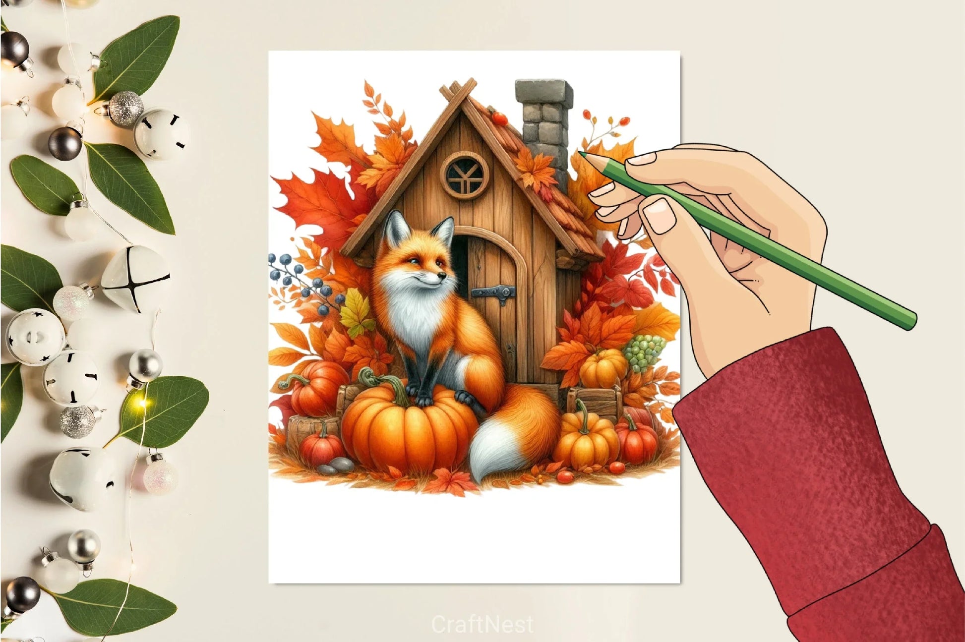 Autumn Fox House Clipart Bundle - CraftNest - Digital Crafting and Art