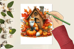 Autumn Fox House Clipart Bundle - CraftNest - Digital Crafting and Art